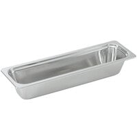 Vollrath 8230905 Miramar® 1/2 Size Long Mirror-Finished Stainless Steel Steam Table Food Pan - 4" Deep