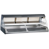 Alto-Shaam ED2-72/2S BK Black Two-Tiered Heated Display Case with Curved Glass - Self Service 72"