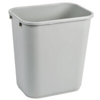 Continental 2818GY 28 Qt. / 7 Gallon Gray Rectangular Wastebasket / Trash Can