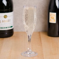 GET SW-1401-1-SAN-CL 6 oz. Customizable SAN Plastic Champagne Flute