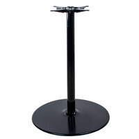 Lancaster Table & Seating 30 inch Round Black 3 inch Standard Height Column Stamped Steel Table Base