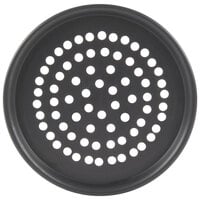 American Metalcraft SPHC2016 16" x 1/2" Super Perforated Hard Coat Anodized Aluminum Tapered / Nesting Pizza Pan