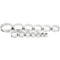 Ateco 5457 12-Piece Stainless Steel Round Plain Cutter Set