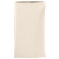 Intedge Ivory 65/35 Polycotton Blend Cloth Napkins, 20" x 20" - 12/Pack