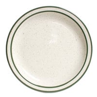 Tuxton TES-005 Emerald 5 1/2 inch Green Speckle Narrow Rim China Plate - 36/Case