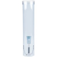 San Jamar C3165TBL Pull-Type Arctic Blue Wall Mount 4 - 10 oz. Water Cup Dispenser with Flip Cap