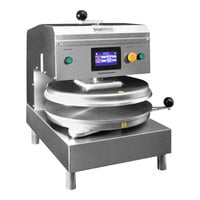 DoughXpress D-TXE-2-18 18" Dual-Heat Electromechanical Automatic Stainless Steel Heavy Duty Pizza / Tortilla Dough Press - 240V, 3100W