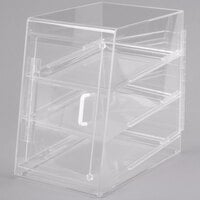 Cal-Mil 263-S Classic Three Tier Acrylic Display Case with Front and Rear Doors - 11 1/2 inch x 17 inch x 17 inch