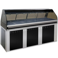 Alto-Shaam EU2SYS-96/PL SS Stainless Steel Cook / Hold / Display Case with Curved Glass and Base - Left Self Service, 96 inch