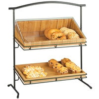 Cal-Mil 1330-12-13 Iron Madera Two Tier Black Stand