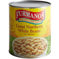 Furmano's #10 Can Great Northern Beans - 6/Case