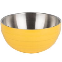 Vollrath 4656945 Double Wall Round Beehive 10 Qt. Serving Bowl - Nugget Yellow