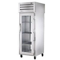 True STG1RPT-1G-1G-HC Spec Series 27 1/2" Glass Door Pass-Through Refrigerator with PVC-Coated Shelves