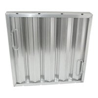 All Points 26-3885 16 inch(H) x 16 inch(W) x 2 inch(T) Stainless Steel Hood Filter - Ridged Baffles