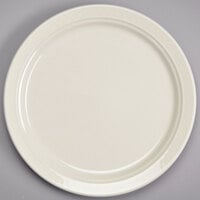 Homer Laughlin by Steelite International HL3447000 Gothic 6 1/4" Ivory (American White) Undecorated Narrow Rim China Plate - 36/Case