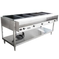 Vollrath 38119 ServeWell Electric Five Pan Hot Food Table 208/240V - Sealed Well