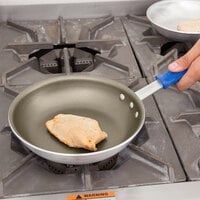 Vollrath S4008 Wear-Ever 8 inch Aluminum Non-Stick Fry Pan with PowerCoat2 Coating and Blue Cool Handle