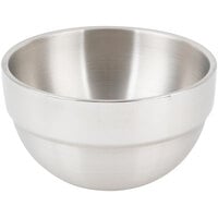 Vollrath 46666 1.7 Qt. Double Wall Stainless Steel Round Satin-Finished Serving Bowl