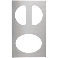 Vollrath 8240414 Miramar Stainless Steel Adapter Plate for Small Oval Pan and Two Half Oval Pans