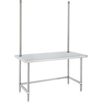 14 Gauge Metro WTC306US 30 inch x 60 inch HD Super Open Base Stainless Steel Work Table with Overhead