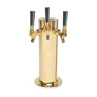 Micro Matic DS-243-PVD PVD Brass 3 Tap Tower - 4" Column