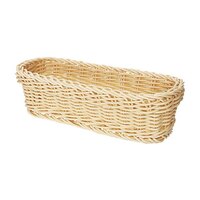GET WB-1507-N Designer Polyweave 10" x 4 3/4" x 3" Natural Rectangular Plastic Basket