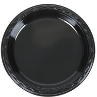 Genpak BLK06 Silhouette 6 inch Black Premium Plastic Plate - 125/Pack