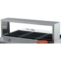 Vollrath 38052 Single Deck Cafeteria Guard with Acrylic Panel for Vollrath 2 Well / Pan Hot or Cold Food Tables
