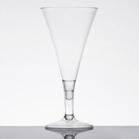 Fineline Tiny Temptations 6414-CL 2 oz. Tiny Barware Clear Plastic 2-Piece Champagne Flute - 120/Case
