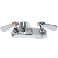 Advance Tabco K-22 Deck Mount Lavatory Faucet with 3 1/2 inch Cast Spout, 1.0 GPM Aerator, 4 inch Centers, and Lever Handles