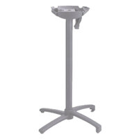 Grosfillex USX1H009 X1 Bar Height Silver Gray Tilt Top Aluminum Outdoor Table Base