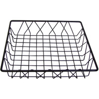 Cal-Mil 1293TRAY Black Square Wire Basket - 12 inch x 12 inch x 3 inch