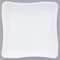 Fineline B6201-WH Tiny Temptations 2 1/4 inch x 2 1/4 inch White Disposable Plastic Tray - 200/Case