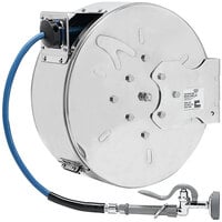 T&S B-7142-C01M 50' Enclosed Stainless Steel Hose Reel with B-0107 Spray Valve