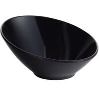 GET B-785-1-BK Black Elegance 10 oz. Black Slanted Melamine Bowl - 12/Case