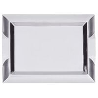 Vollrath 82093 Rectangular Stainless Steel Serving Tray with Handles - 12" x 9"