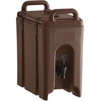 Cambro 250LCD131 Camtainers 2.5 Gallon Dark Brown Insulated Beverage Dispenser