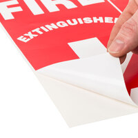 Buckeye Wrap-Around Fire Extinguisher Adhesive Label - Red and White, 24 1/2 inch x 12 inch