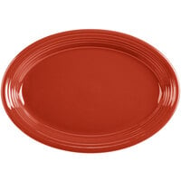 Fiesta® Dinnerware from Steelite International HL458326 Scarlet 13 5/8 inch x 9 1/2 inch Oval Large China Platter - 12/Case