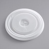 16 oz. Clear Plastic Lid with Straw Slot - 1000/Case