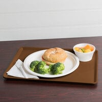 Cambro 1216D513 12 inch x 16 inch Bayleaf Brown Dietary Tray - 12/Case