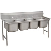 Advance Tabco 93-4-72 Regaline Four Compartment Stainless Steel Sink - 81 inch