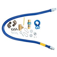 Dormont 1650KIT48 Deluxe SnapFast® 48 inch Gas Connector Kit with Two Elbows and Restraining Cable - 1/2 inch Diameter