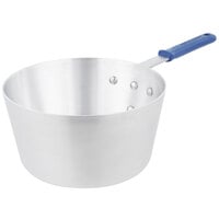 Vollrath 4347 Wear-Ever 7 Qt. Tapered Aluminum Sauce Pan with Blue Silicone Cool Handle