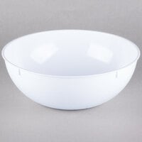 Fineline 3502-WH Platter Pleasers 2 Gallon (8 Qt.) White Plastic Round Bowl - 12/Case