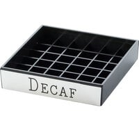 Cal-Mil 632-2 4" Engraved Silver "Decaf" Drip Tray