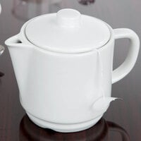 Arcoroc R0819 Candour 15 oz. White Porcelain Stackable Teapot by Arc Cardinal - 8/Case