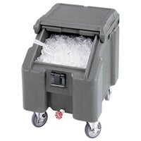 Cambro ICS100L191 SlidingLid™ Granite Gray Mobile Ice Bin - 100 lb. Capacity