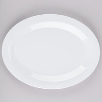 GET OP-950-DW Diamond White 9 3/4" x 7 1/4" Narrow Rim Oval Platter - 24/Case