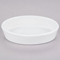 Hall China by Steelite International HL5703/43ABWA Bright White 8 oz. Oval Baker Dish - 24/Case